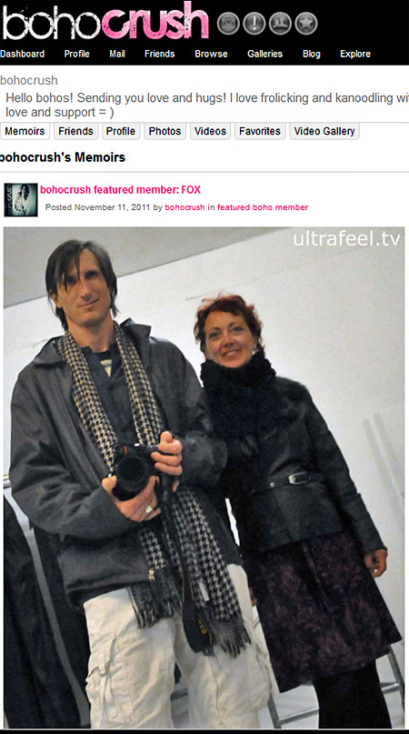 H.R.Fox (ultrafeel.tv) and Kirsten Anais Miller - Interviewed by Georgette (Bohocrush.com)